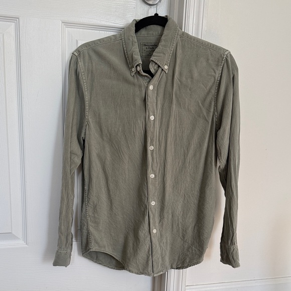 Abercrombie & Fitch Other - Abercrombie & Fitch Olive Green Long-Sleeve Button-Down Shirt
